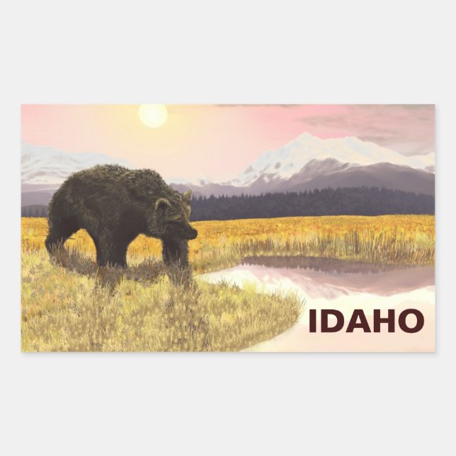 Grizzly Pond Rectangular Sticker (Front)