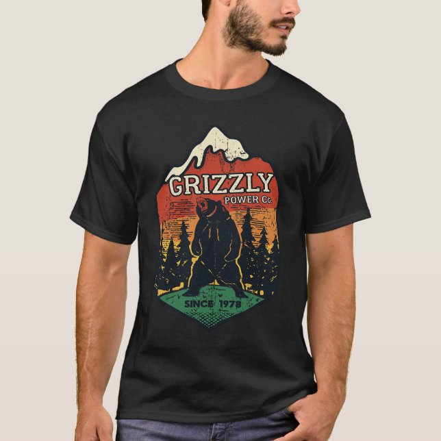 Grizzly Power Alaska T-Shirt (Front)