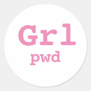 Grl pwd sticker