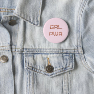 GRL PWR - 6 CM ROUND BADGE