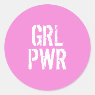 GRL PWR - CLASSIC ROUND STICKER