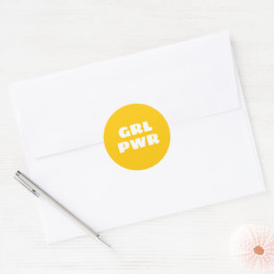GRL PWR - CLASSIC ROUND STICKER