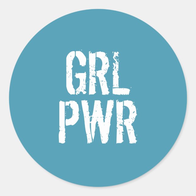 GRL PWR - CLASSIC ROUND STICKER (Front)
