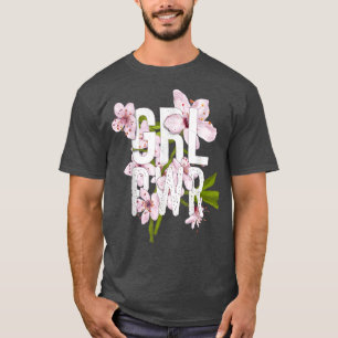 Grl pwr cute Motivational graphic with flowers for T-Shirt
