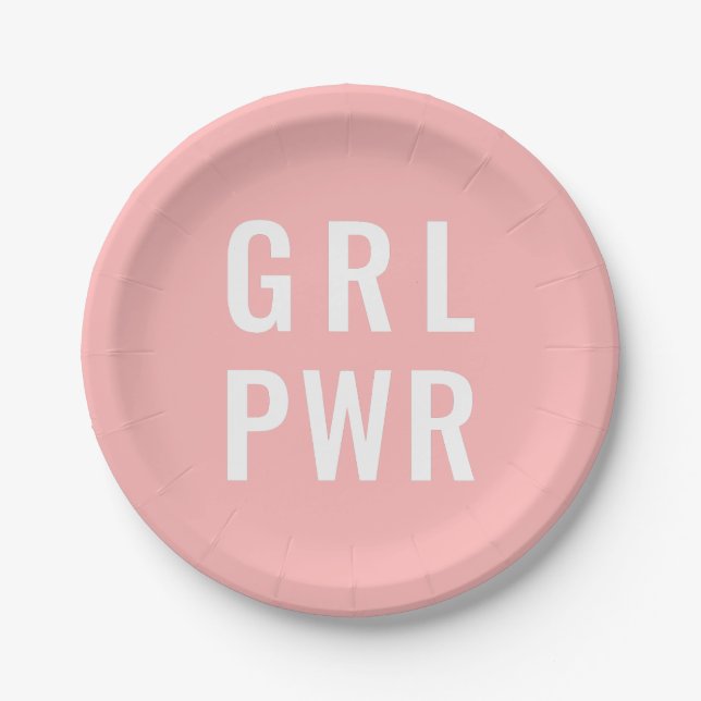 GRL PWR Rose Paper Plate (Front)