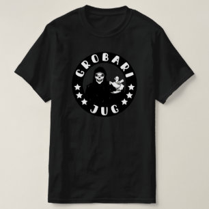 Grobari Jug Crno Beli Kosac Smrti T-Shirt
