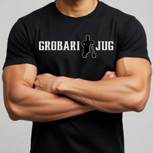 Grobari Jug Crno Beli T-Shirt