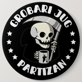 Grobari Jug Partizan 6 Cm Round Badge