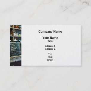 Groceries in General Store - Platinum Finish Business Card