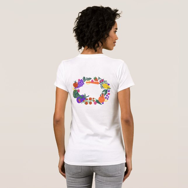 Groceries Wreath  T-Shirt (Back Full)
