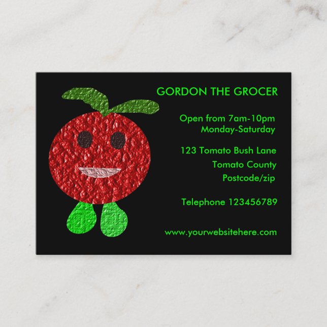 Grocery Business Card (Front)