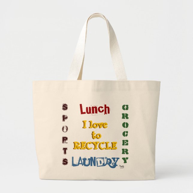 Grocery Ect. Large Tote Bag (Front)
