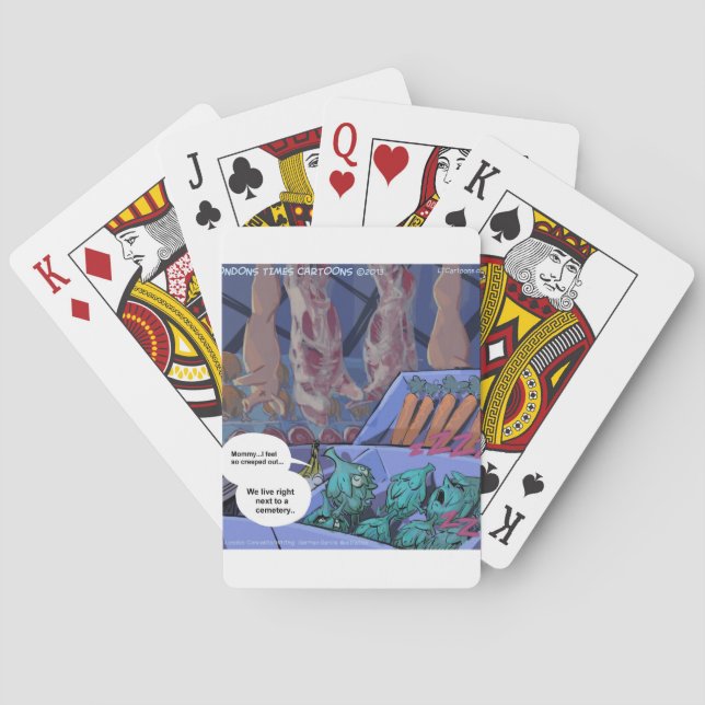 Grocery Graveyards Vegan Funny Playing Cards (Back)