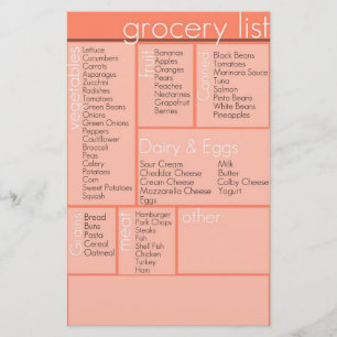 grocery list