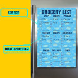 Grocery List Magnetic Dry Erase Board<br><div class="desc">Use this convenient method to keep track of your household needs.   The list of completely customisable based upon your own unique needs.</div>