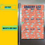 Grocery List Magnetic Dry Erase Board<br><div class="desc">Use this convenient method to keep track of your household needs.   The list of completely customisable based upon your own unique needs.</div>