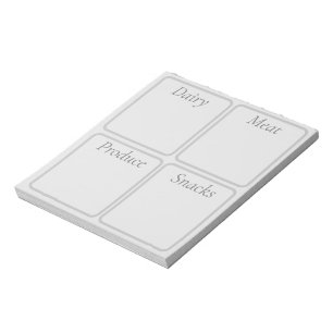grocery list notepad