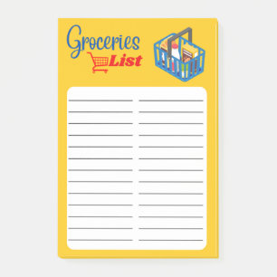 GROCERY LIST POST-IT NOTES