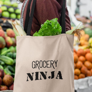 Grocery Ninja Funny Grocery Gift Tote Bag