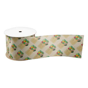 Grocery Shopping Greenmarket Market Fruit Veggies Satin Ribbon