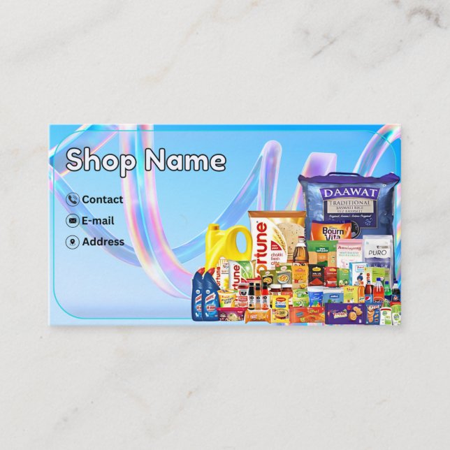 Grocery Store Business Card – Fresh Market For You (Front)