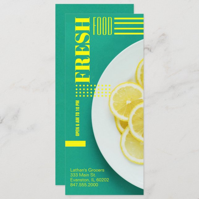 grocery store flyer invitation (Front/Back)