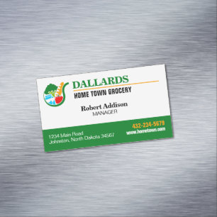 Grocery Store Magnetic Business Card
