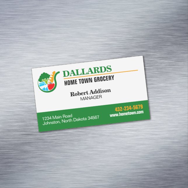 Grocery Store Magnetic Business Card (In Situ)