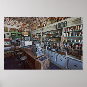 GROCERY STORE of YESTERYEAR - VIRGINIA CITY Poster
