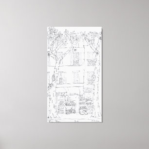 Grocery Store Rue Brea, Paris, France Canvas Print