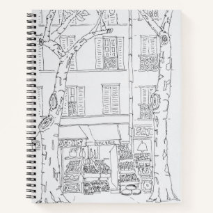 Grocery Store Rue Brea, Paris, France Notebook