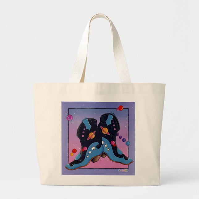 Grocery, Tote Bag - Midnight Cowboy Boots (Front)