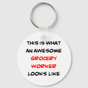 grocery worker, awesome key ring