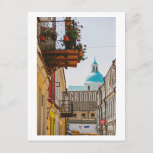Grodno Belarus Architecture City View Postcard