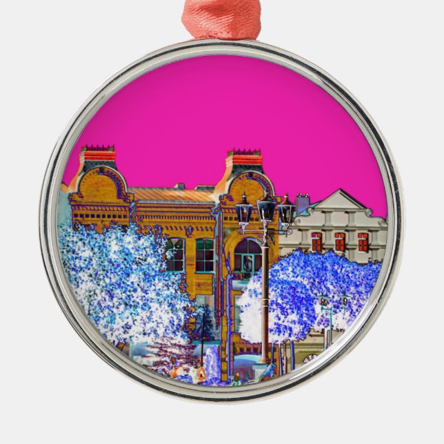 Grodno Belarus Architecture Metal Tree Decoration (Front)