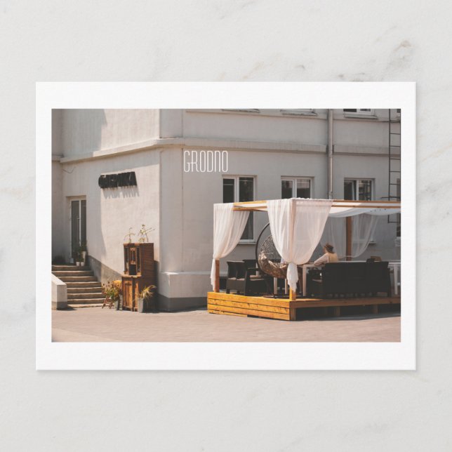 Grodno Belarus City Architecture Life Bar Postcard (Front)