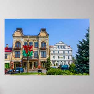 Grodno Belarus City Architecture Life People Poster