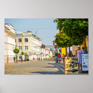 Grodno Belarus City Architecture Life Sovetskaya Poster