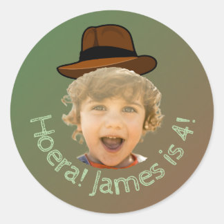 Groente Dino Avontuur Foto Sticker – Safari Hoed