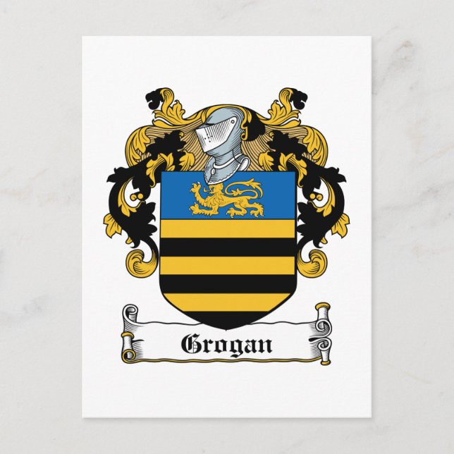 Grogan Family Crest Postcard (Front)