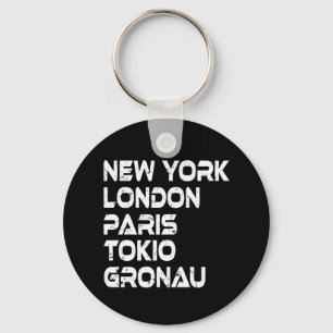 Gronau New York London Tokio Paris Anhänger Key Ring