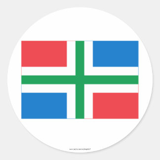 Groningen Flag Classic Round Sticker