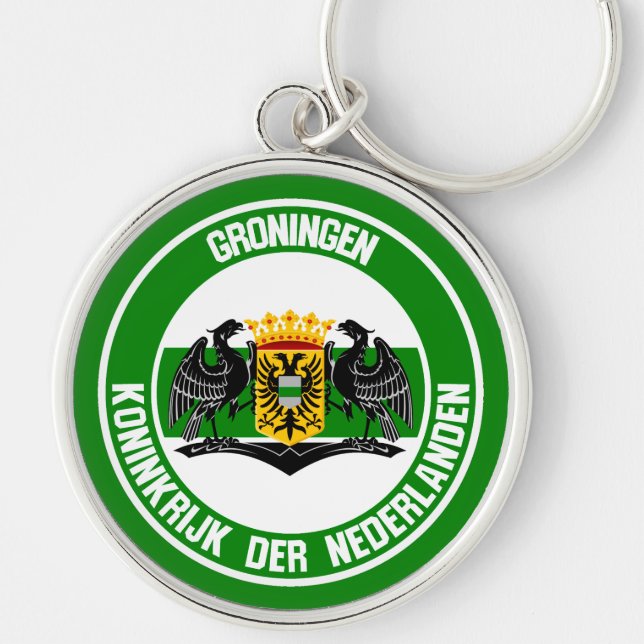 Groningen Round Emblem Key Ring (Front)