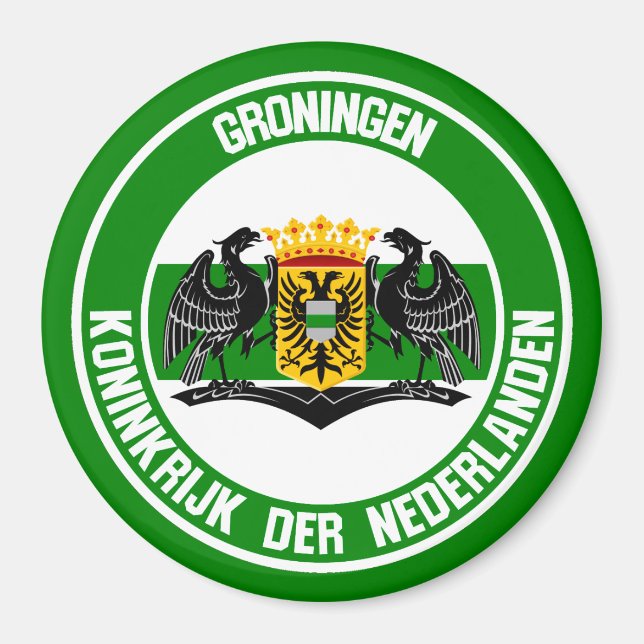 Groningen Round Emblem Magnet (Front)