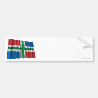 Groningen Waving Flag Bumper Sticker
