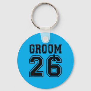 Groom 2026 Engagement Party Matching Honeymoon Key Ring