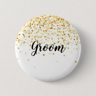 Groom 6 Cm Round Badge