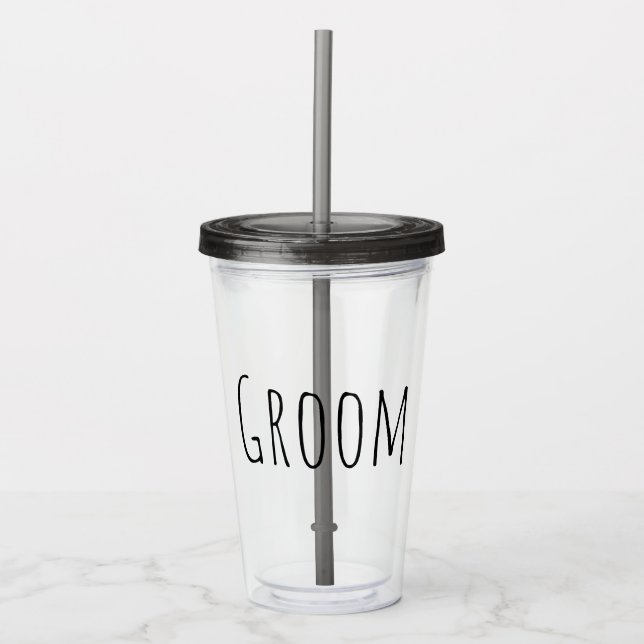 Groom  acrylic tumbler (Front)
