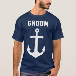 Groom Anchor Nautical Gift Sailing Ship Yacht857  T-Shirt