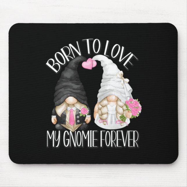 Groom And Bride Gnomes For Wedding Couple Bachelor Mouse Pad (Front)